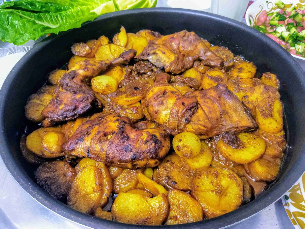 صينية رز بالدجاج البطاطس بالفرن